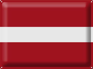 Blechschild Flagge Lettland 40x30 cm Flag of Latvia Deko Schild tin sign