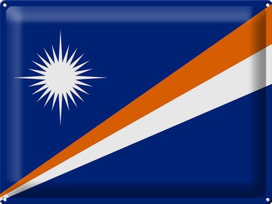 Blechschild Flagge Marshallinseln 40x30 cm Marshall Islands Deko Schild tin sign