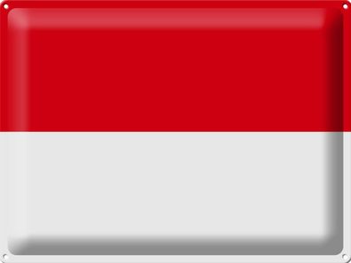 Blechschild Flagge Indonesien 40x30 cm Flag of Indonesia Deko Schild tin sign