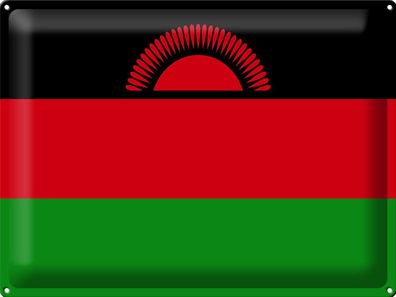 Blechschild Flagge Malawi 40x30 cm Flag of Malawi Deko Schild tin sign