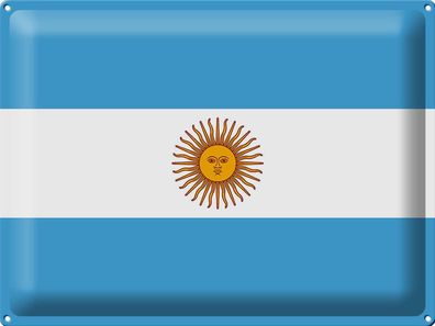 Blechschild Flagge Argentinien 40x30 cm Flag of Argentina Deko Schild tin sign