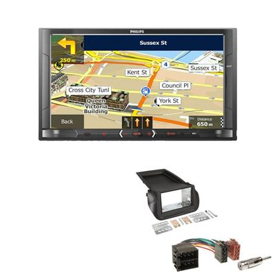 Philips Autoradio Navigation Bluetooth für Fiat Qubo ab 2008 schwarz