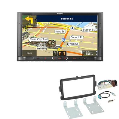 Philips Autoradio Navigation Bluetooth für Dacia Logan ab 2013 schwarz