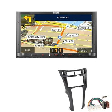 Philips Autoradio Navigation Bluetooth für Toyota Yaris schwarz ohne OEM Navi