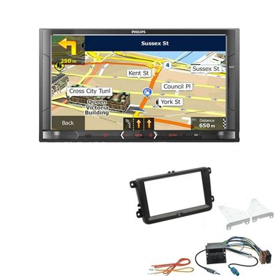 Philips Radio Navigation Bluetooth für Seat Leon 2009-2012 schwarz ohne Canbus