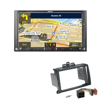 Philips Autoradio Navigation Bluetooth für Hyundai i20 2009-2012 in schwarz
