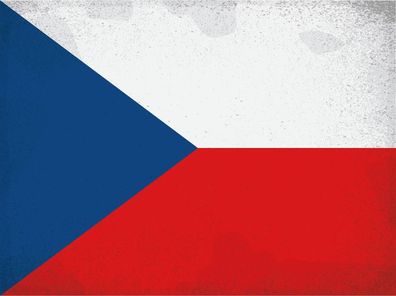 Blechschild Flagge Tschechien 40x30cm Czech Republic Vintag Deko Schild tin sign