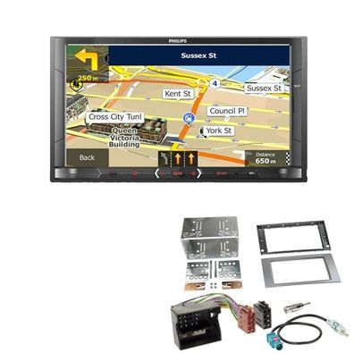 Philips Autoradio Navigation Bluetooth für Ford Fusion 2005-2012 silber