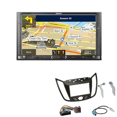 Philips Autoradio Navigation Bluetooth für Ford Kuga II Facelift dunkelbraun