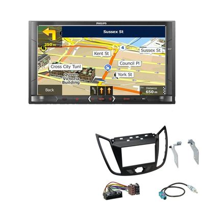 Philips Autoradio Navigation Bluetooth für Ford Kuga II Facelift mattschwarz