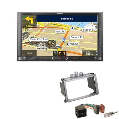 Philips Autoradio Navigation Bluetooth für Hyundai i20 2009-2012 silber
