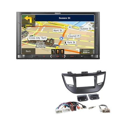 Philips Autoradio Navigation Bluetooth für Hyundai Tucson ab 2015 schwarz