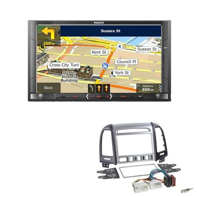 Philips Autoradio Navigation Bluetooth für Hyundai Santa Fe II silber/ schwarz