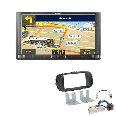 Philips Autoradio Navigation Bluetooth für KIA Soul II matt schwarz ab 2014
