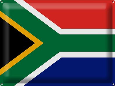 Blechschild Flagge Südafrika 40x30 cm Flag of South Africa Deko Schild tin sign