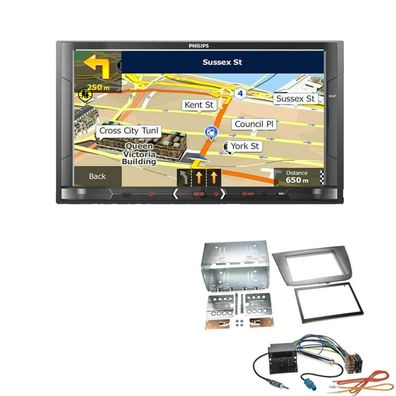 Philips Autoradio Navigation Bluetooth für Seat Toledo III anthrazit