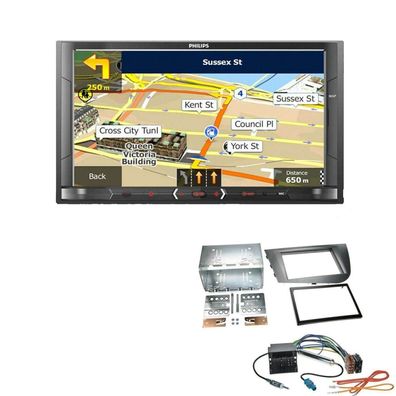 Philips Autoradio Navigation Bluetooth für Seat Leon in anthrazit 2005-2009