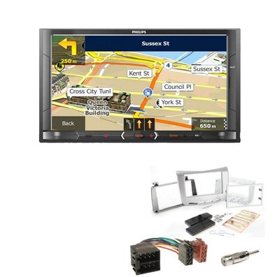 Philips Autoradio Navigation Bluetooth für Lancia Delta III 2009-2014 silber