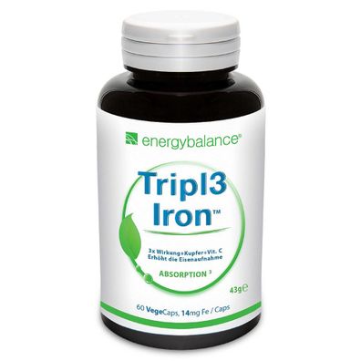 Tripl3 Iron Eisen, 60 VegeCaps - EnergyBalance