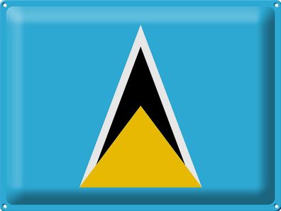 Blechschild Flagge Saint Lucias 40x30cm Flag of Saint Lucia Deko Schild tin sign