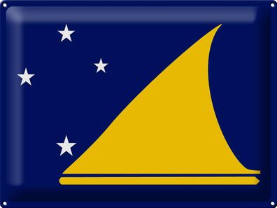 Blechschild Flagge Tokelau 40x30 cm Flag of Tokelau Deko Schild tin sign