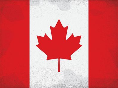 Blechschild Flagge Kanada 40x30 cm Flag of Canada Vintage Deko Schild tin sign