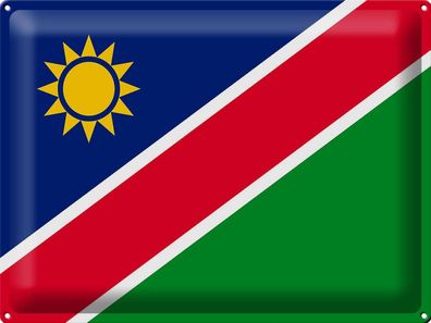 Blechschild Flagge Namibia 40x30 cm Flag of Namibia Deko Schild tin sign