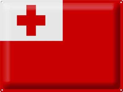 Blechschild Flagge Tonga 40x30 cm Flag of Tonga Deko Schild tin sign