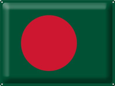 Blechschild Flagge Bangladesch 40x30 cm Flag of Bangladesh Deko Schild tin sign