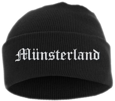 Münsterland Umschlagmütze - Altdeutsch - Bestickt - Mütze mit breitem ...