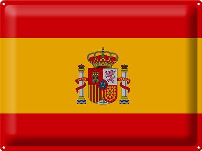 Blechschild Flagge Spanien 40x30 cm Flag of Spain Deko Schild tin sign