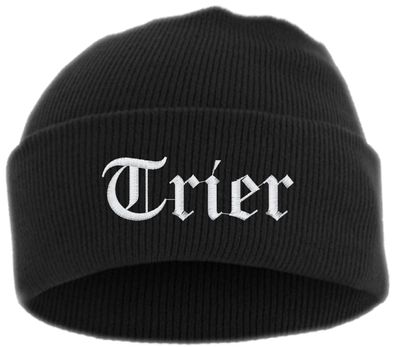 Trier Umschlagmütze - Altdeutsch - Bestickt - Mütze mit breitem Umschlag...