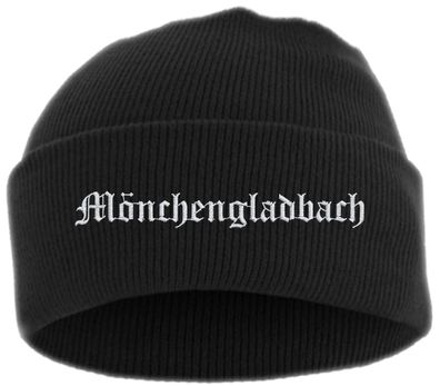 Mönchengladbach Umschlagmütze - Altdeutsch - Bestickt - Mütze mit breite...