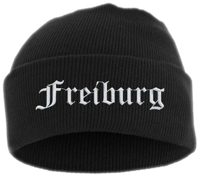 Freiburg Umschlagmütze - Altdeutsch - Bestickt - Mütze mit breitem Umsch...