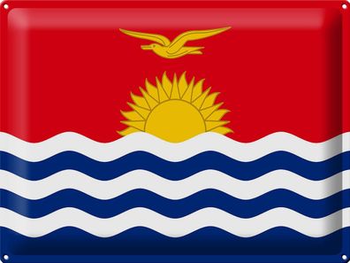 Blechschild Flagge Kiribati 40x30 cm Flag of Kiribati Deko Schild tin sign