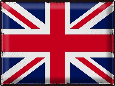 Blechschild Flagge Union Jack 40x30 cm Retro United Kingdom Deko Schild tin sign