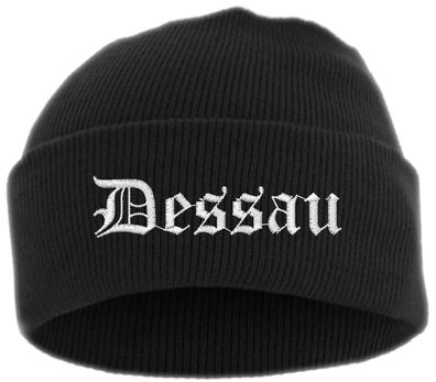 Dessau Umschlagmütze - Altdeutsch - Bestickt - Mütze mit breitem Umschla...