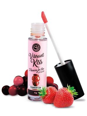Lip Gloss Vibrant Strawberry Gum prickelnd Küsse Oral sexy und verführerisch