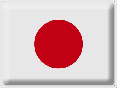 Blechschild Flagge Japan 40x30 cm Flag of Japan Deko Schild tin sign