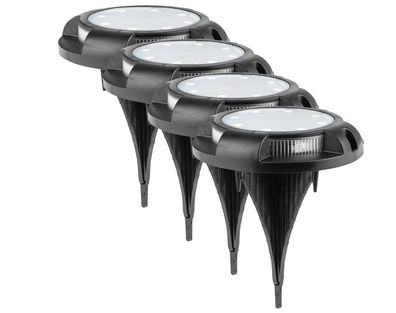 Garvida Solarleuchten - Solarbodenlampen 4er Set | Robuste Outdoor-Ausführung