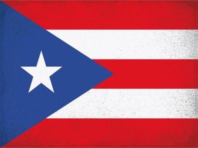 Blechschild Flagge Puerto Rico 40x30 cm Puerto Rico Vintage Deko Schild tin sign