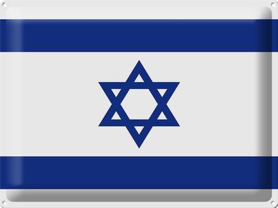 Blechschild Flagge Israel 40x30 cm Flag of Israel Deko Schild tin sign