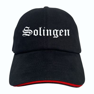Solingen Cappy - Altdeutsch bedruckt - Schirmmütze - Schwarz-Rotes Cap ...