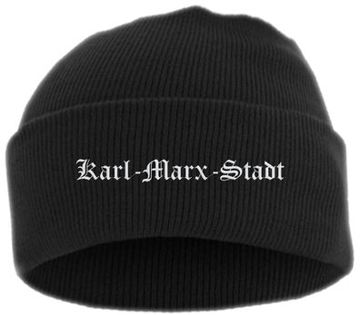 Karl-Marx-Stadt Umschlagmütze - Altdeutsch - Bestickt - Mütze mit breite...
