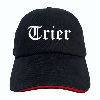 Trier Cappy - Altdeutsch bedruckt - Schirmmütze - Schwarz-Rotes Cap - ...