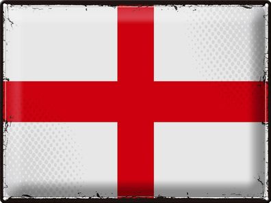 Blechschild Flagge England 40x30 cm Retro Flag of England Deko Schild tin sign