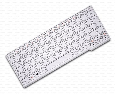Tastatur (GER) Weiss 25207092 für Lenovo Ideapad S110 S200 S206 S206Z S220 S230 ...