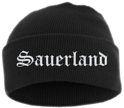Sauerland Umschlagmütze - Altdeutsch - Bestickt - Mütze mit breitem ...