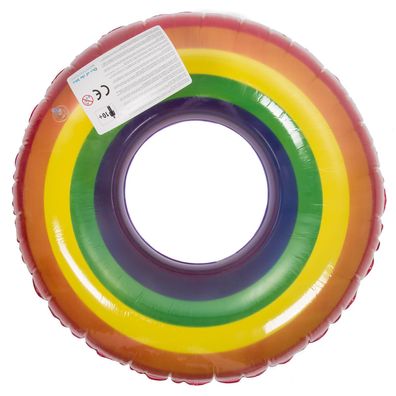 Aufblasbarer Schwimmring Pride Regenbogen Schwimmreifen 90cm Vinyl aufblasbar