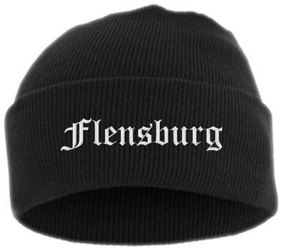 Flensburg Umschlagmütze - Altdeutsch - Bestickt - Mütze mit breitem ...